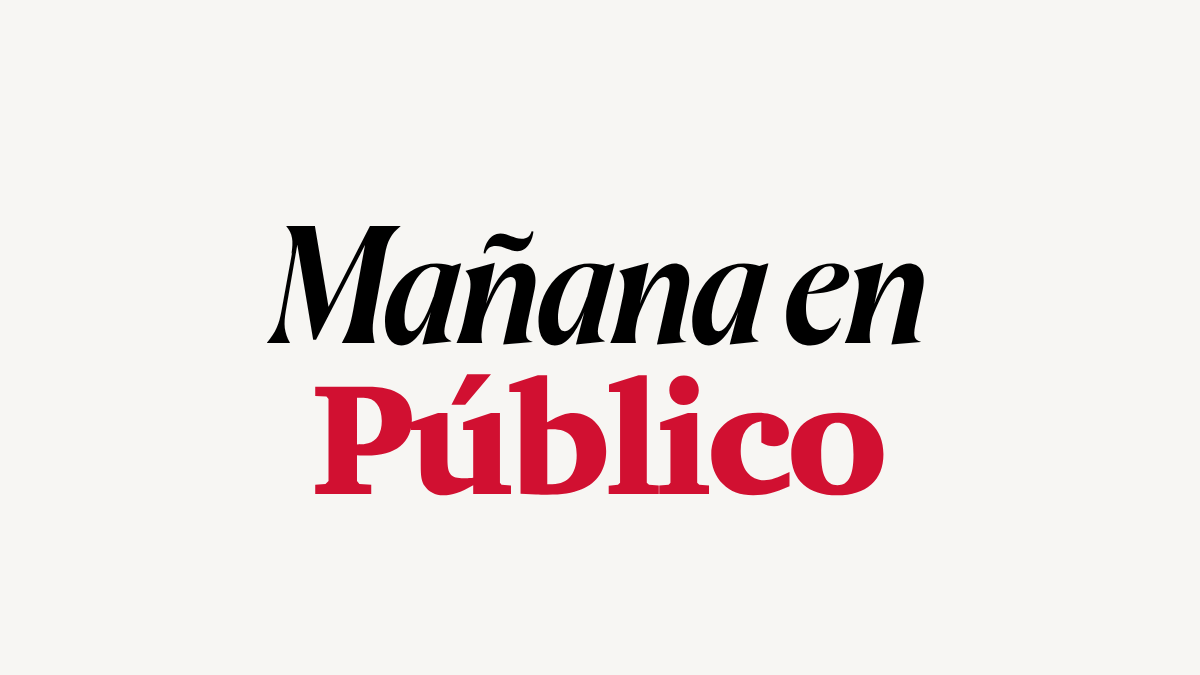 Sobre fondo gris un texto que dice 'Mañana en Público'