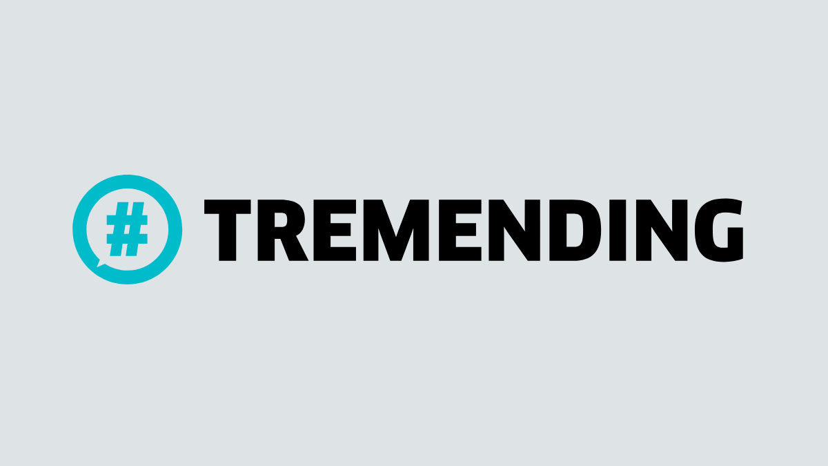 Sobre fondo gris un texto que dice 'Tremending'